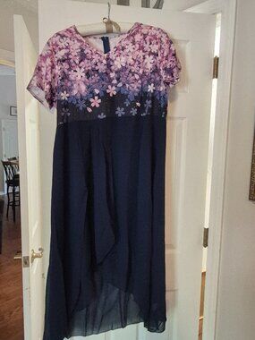 Lavender and blue dress size 1x